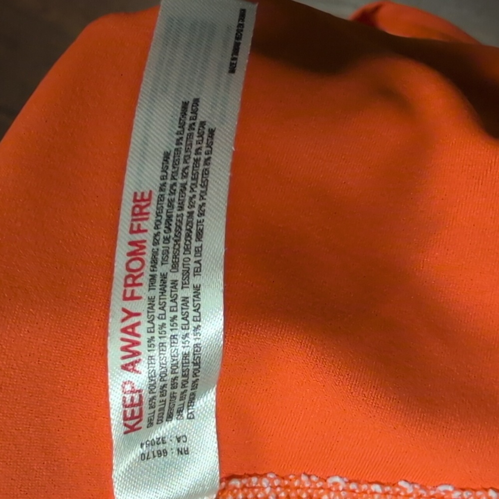 FP Movement - Cropped Mesh Orange And White Athletic Top - Picture 4 of 4